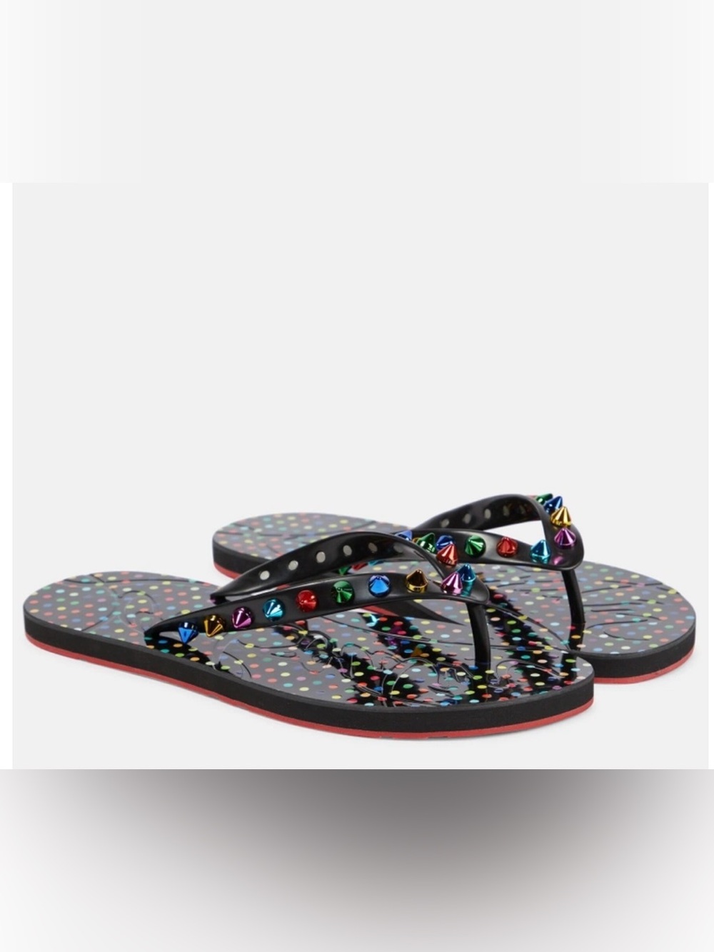 Christian Louboutin Loubi Flip Spikes Thong Sandals